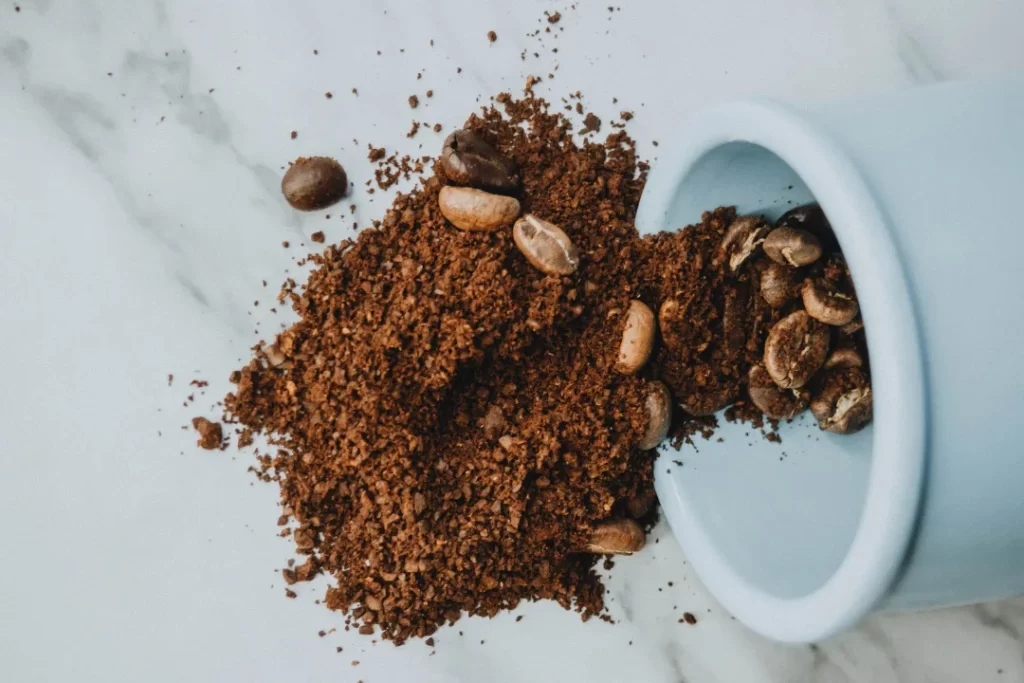 Coffee Beans and Coffee Grounds