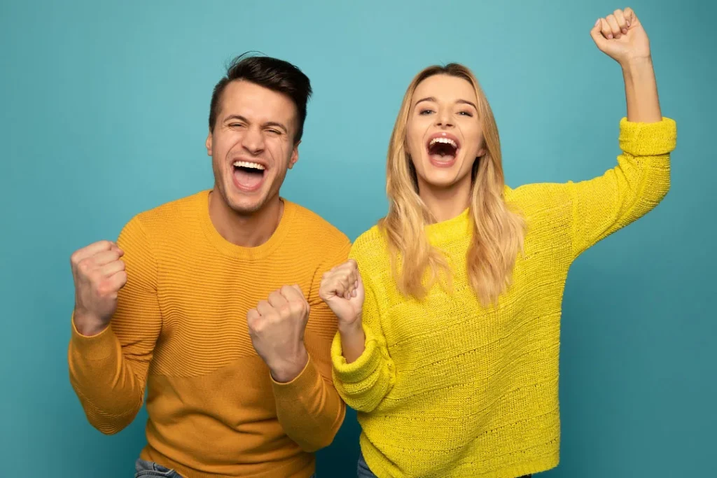 A couple with happy mood. 