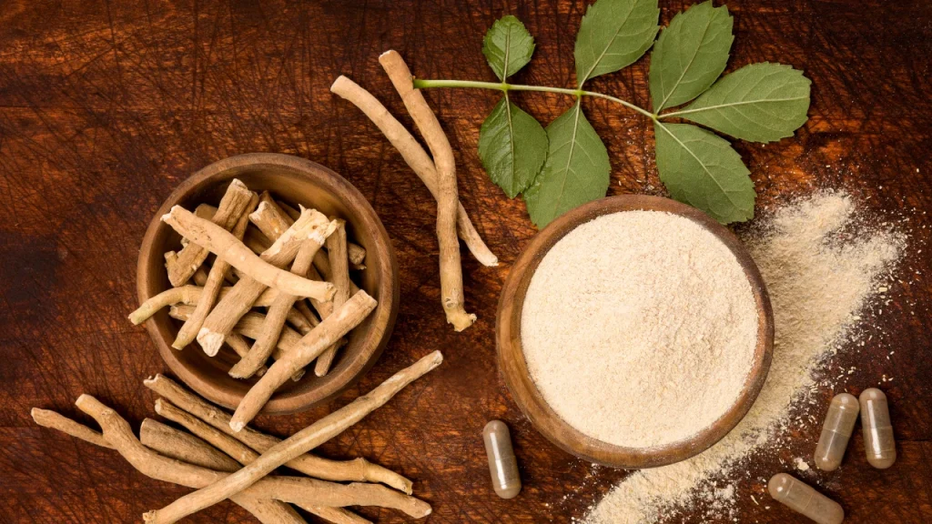 Ashwagandha root and powder