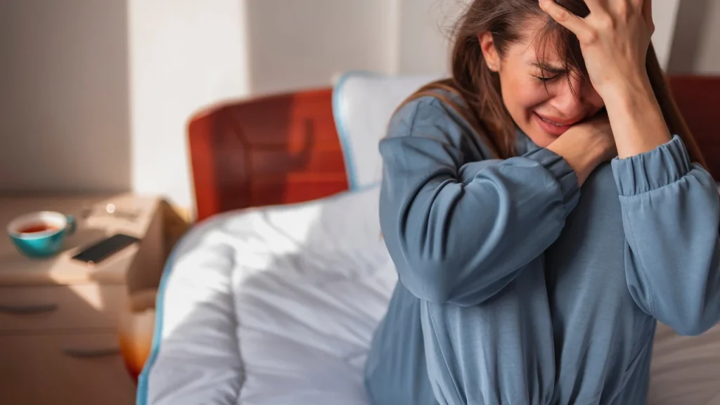 Young girl suffering with anxiety disorders