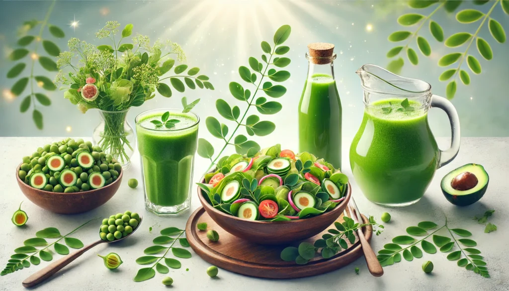 Moringa Powder, Moringa leaves, Moringa seeds, Moringa smoothies, Moringa leaves in salads